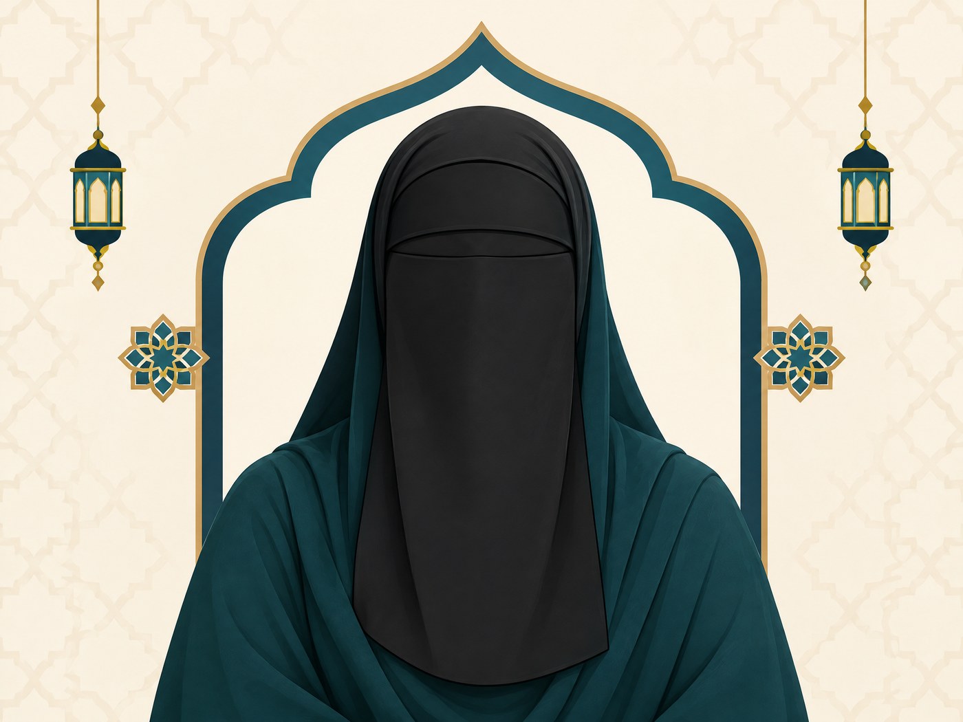Maha Gohar, Quran and Islamic Studies teacher cartoon niqab symbol