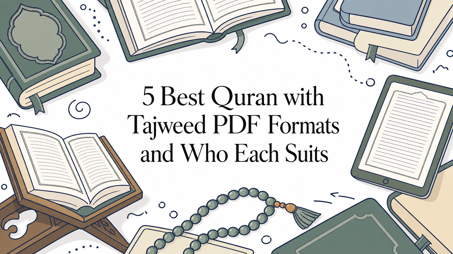 5 Best Quran with Tajweed PDF Formats and Who Each Suits