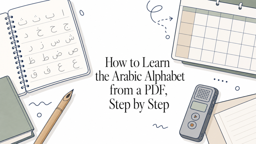 How to Learn the Arabic Alphabet from a PDF, Step by Step