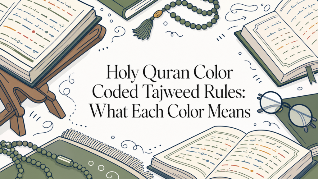 Holy Quran Color Coded Tajweed Rules: What Each Color Means